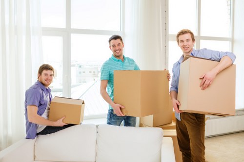 Safe moving operation with organised equipment and careful handling